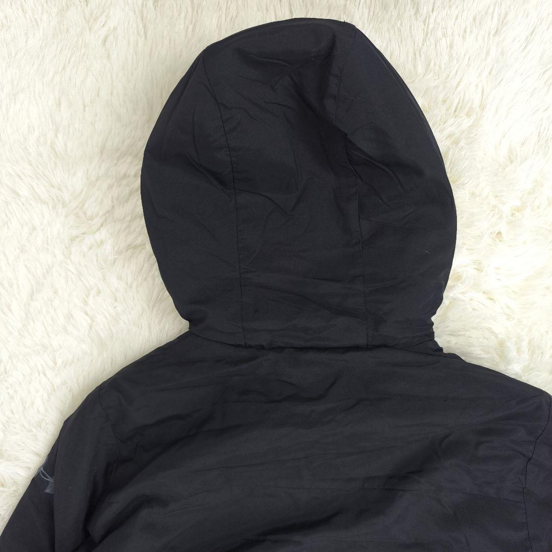 ✨美品✨ アンダーアーマー ベンチコート フード ロゴ刺繍 黒 XL