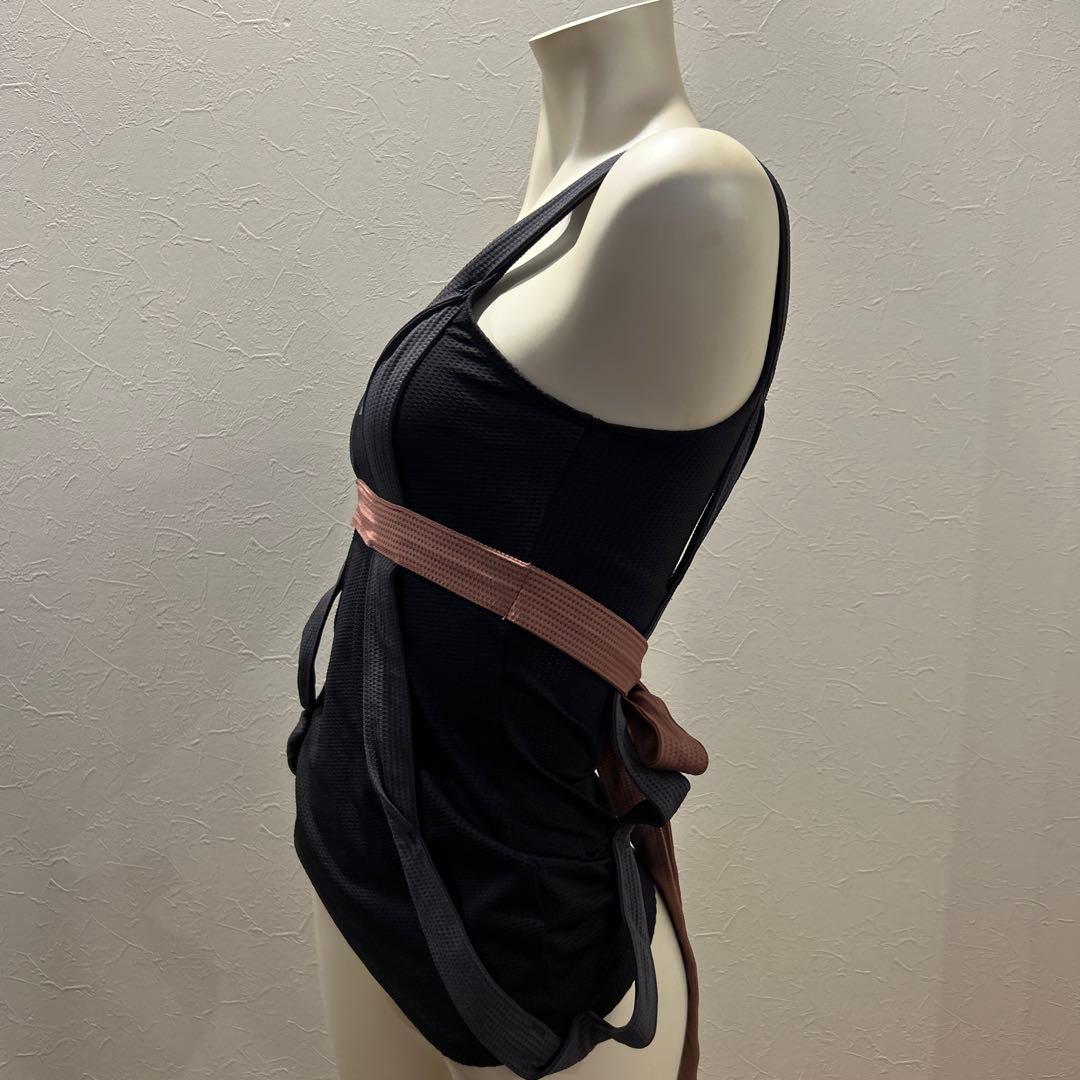 【美品】adidas Stella McCartney リボントップス黒とピンク