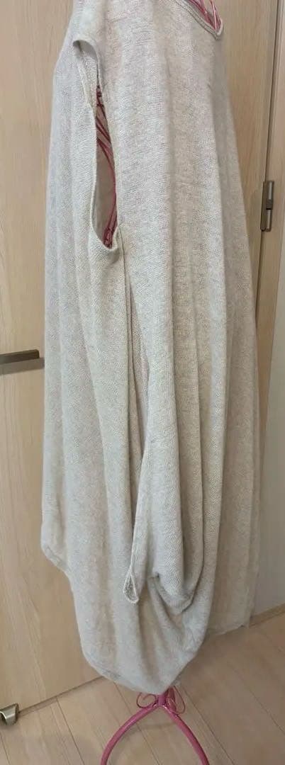 Ys ワイズ　リネンラミー　変形　麻ニットベスト　4WAY ポンチョ