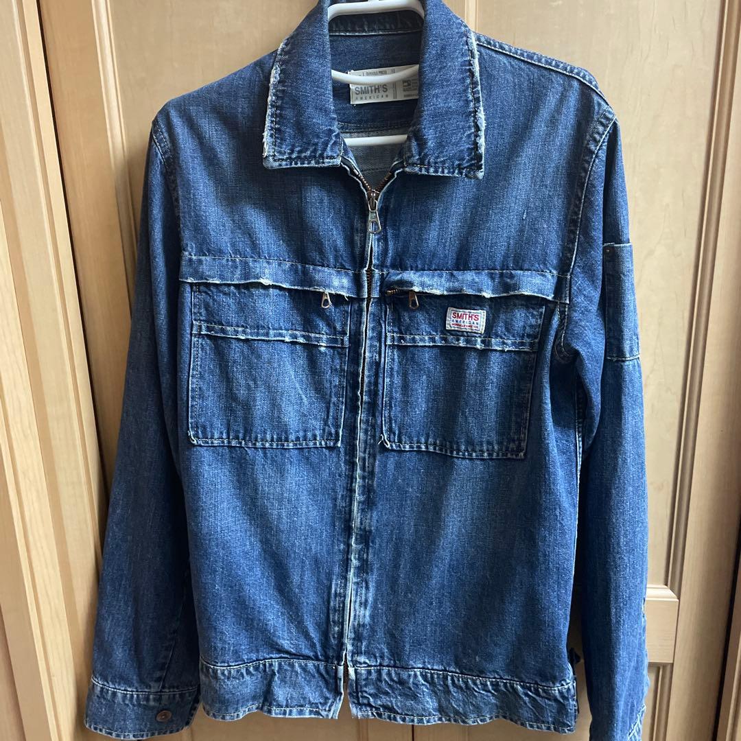 希少　別注　イタリア製　パパス　スミスアメリカン　デニムブルゾン　S