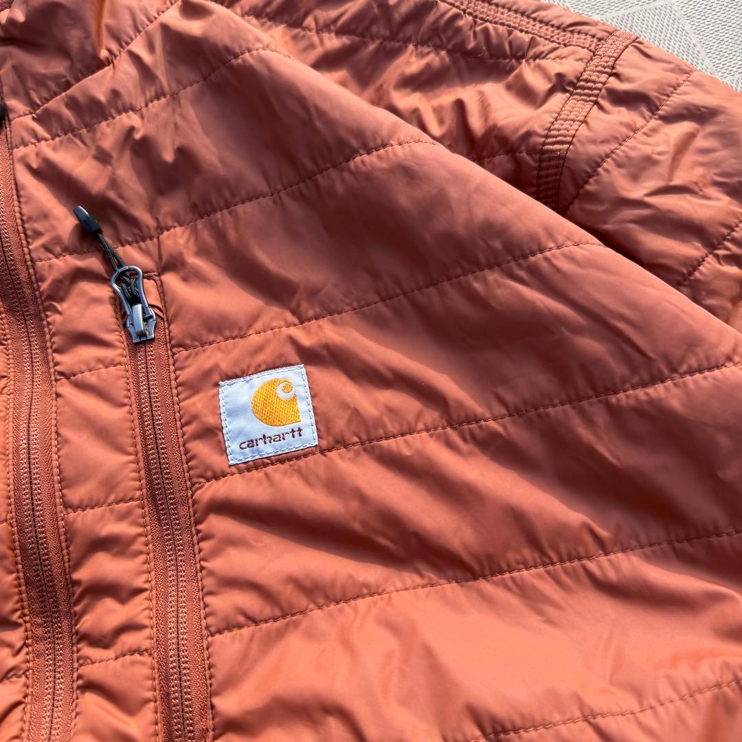 00s Carhartt オレンジ ライトダウンジャケット archiveジップ