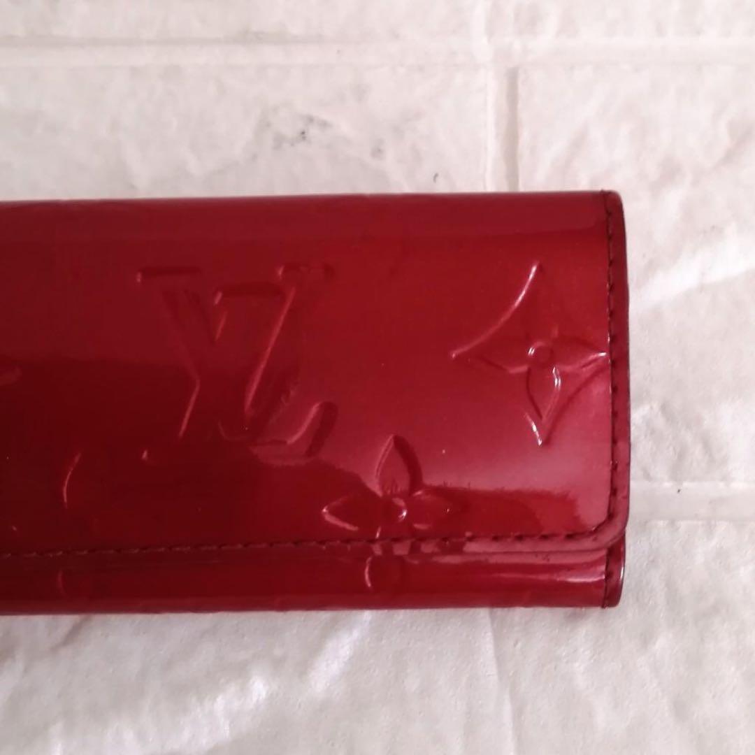 きゅうり　LOUIS VUITTON ヴェルニ　4連キーケース　レッド