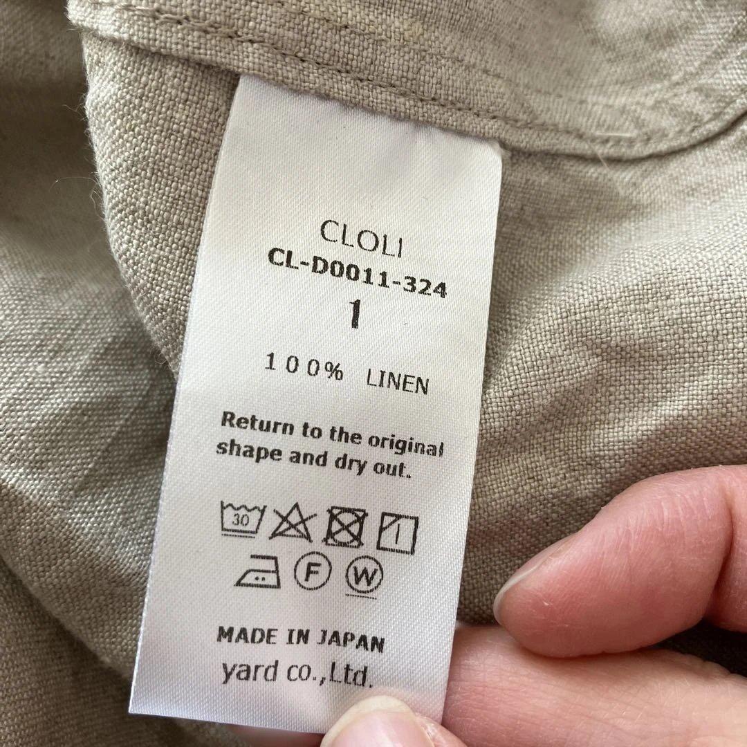 クロリ CLOLI リネン タック シャツ ワンピース