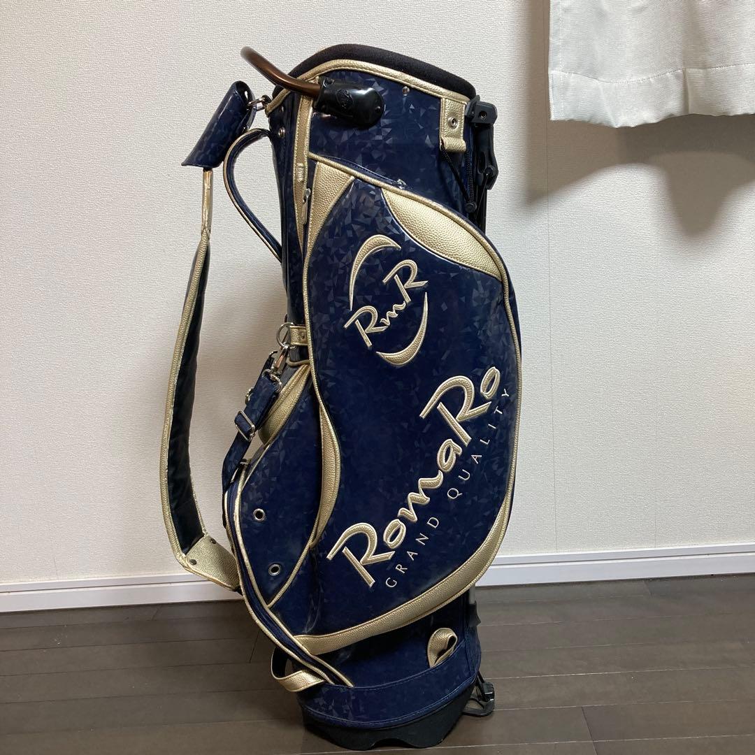 RomaRo キャディバッグ ネイビーゴールド