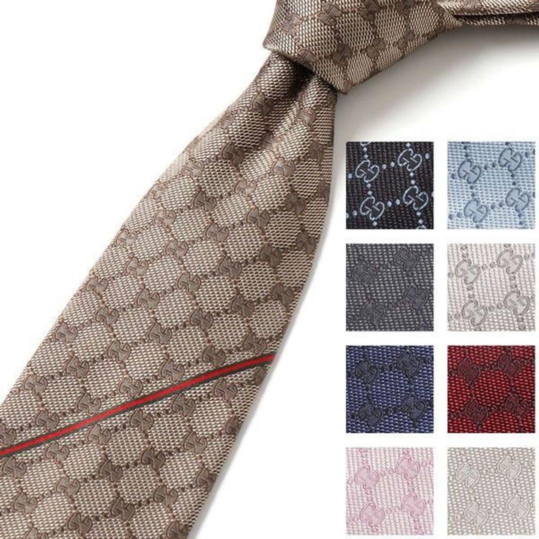 新品✨箱袋付❗️GUCCI グッチ ネクタイ メンズ シルク イタリア製