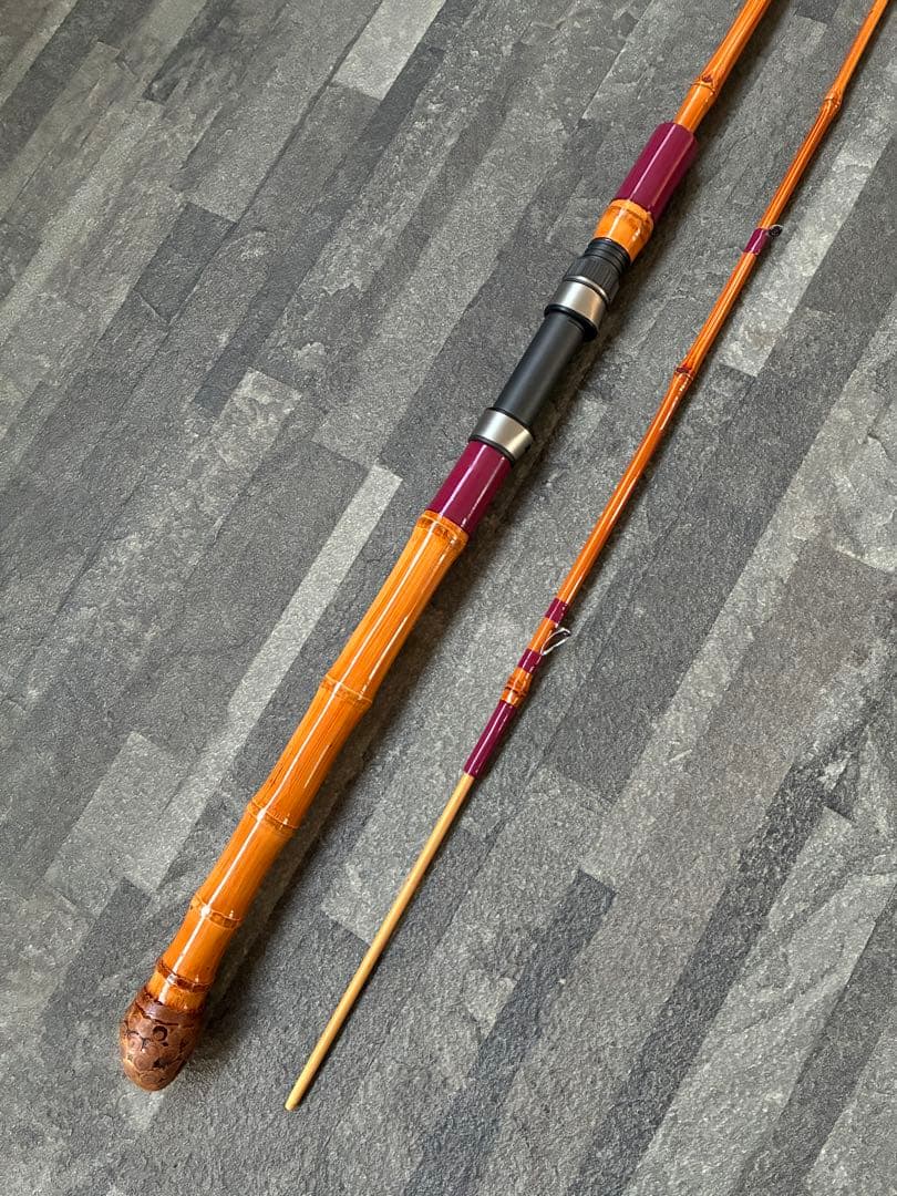 フジsic＋セラミックガイド 自作軟調子ヘチ和竿