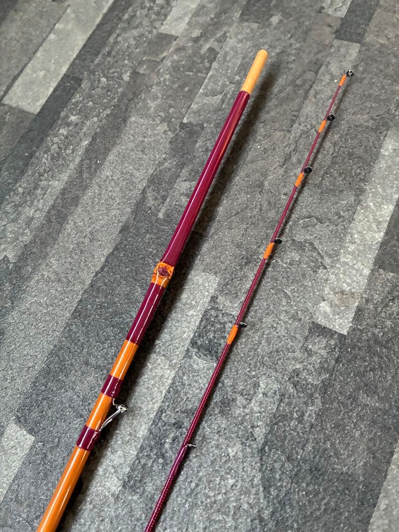 フジsic＋セラミックガイド 自作軟調子ヘチ和竿
