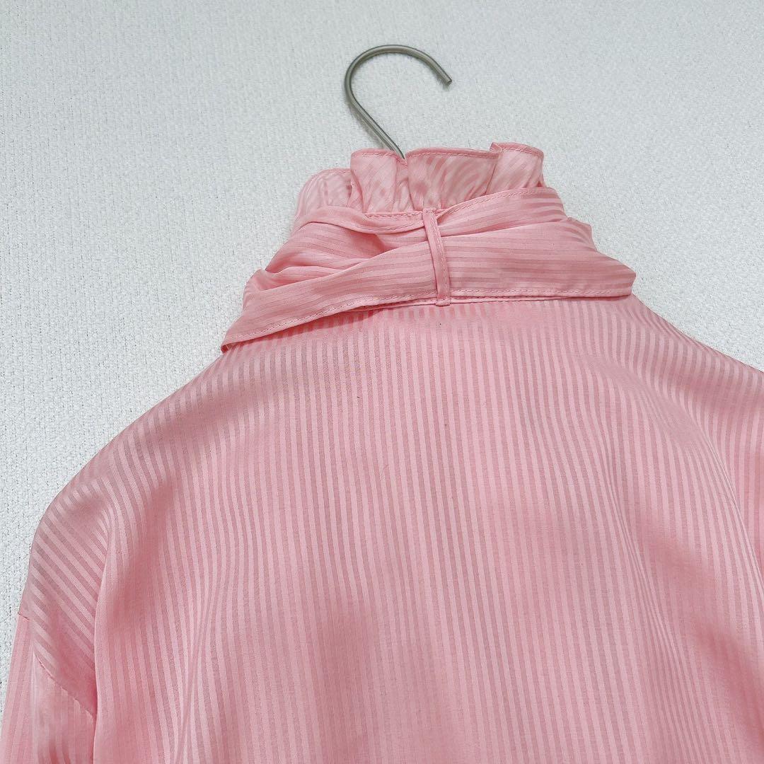 ナラカミーチェ　大きいサイズ　エレガント　華やか　フリル　リボン　ブラウス　LL