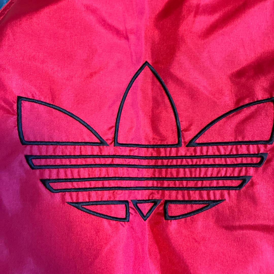 美品90'ヴィンテージ　adidas アディダス　フード中綿入りジャケット M