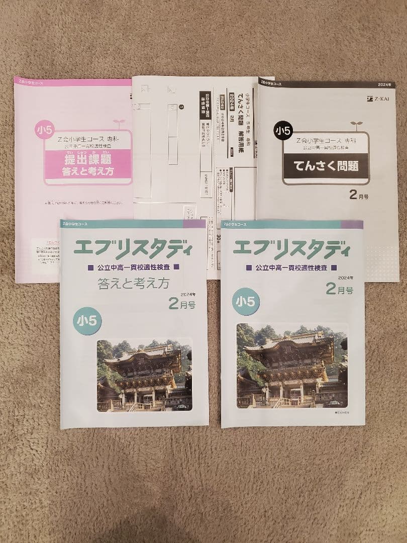 Z会 エブリスタディ 適性検査 小５ 公立中高一貫