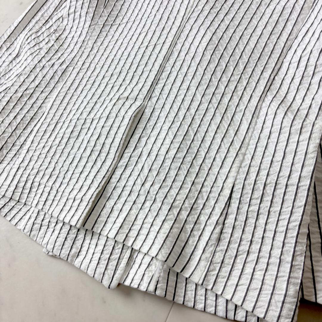 マスターバニー L ダブルブレスト ジャケット ストライプ シルバー釦 シワ加工