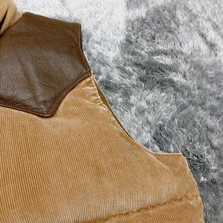 ロッキーマウンテンフェザーベッド ビームス別注 ダウンベスト コーデュロイ M