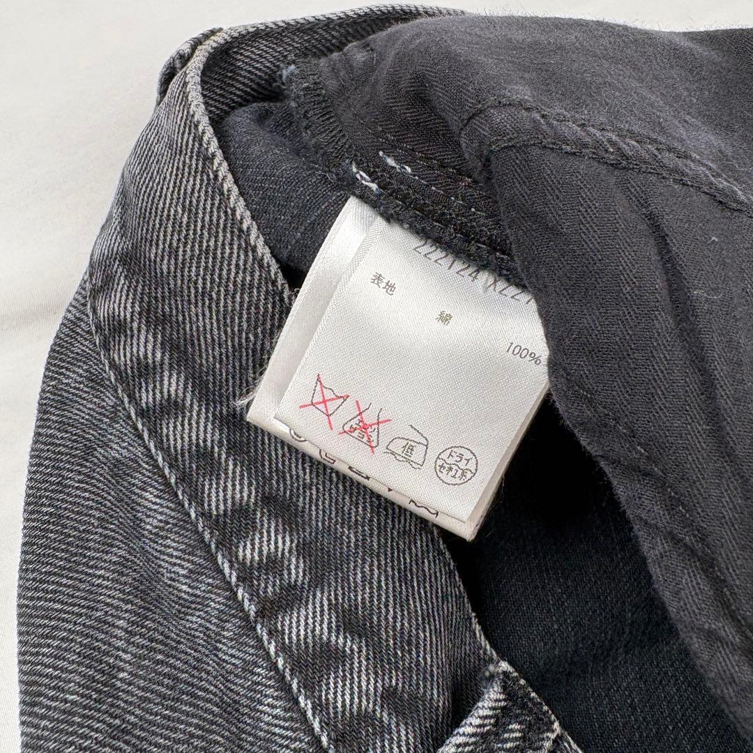 パンツ GUCCI gimmick zip straight denims black