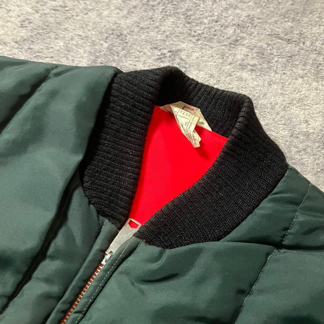 80sAVONSPORTSWEARキルティング中綿ベストグリーンカナダ製