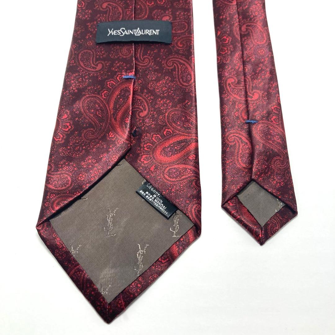 【極美品】YVES SAINT LAURENT ネクタイ 新品同様 光沢 手触り
