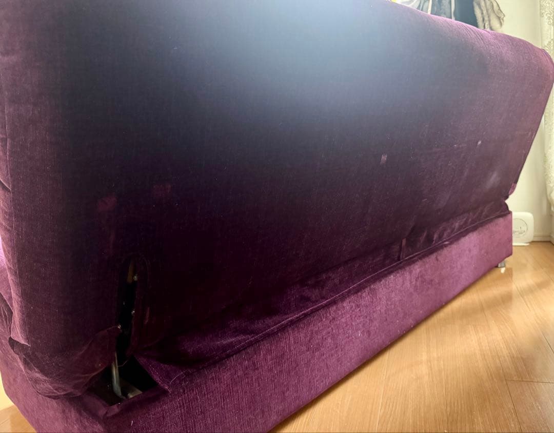 【セール】フランスベッド アルマ セミダブル ソファベット パープル