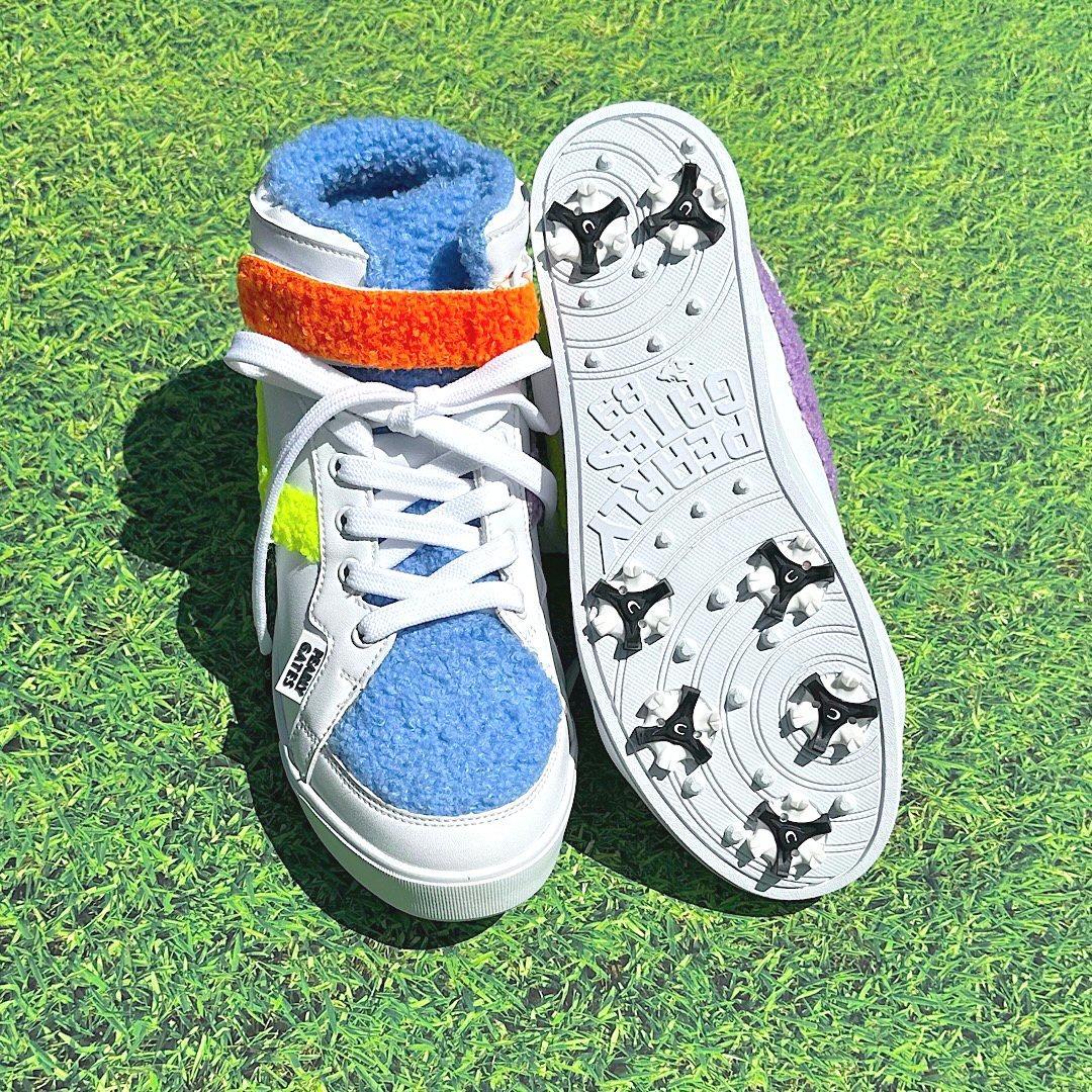 535★パーリーゲイツ定価41,800円メンズゴルフシューズカラフルボア26cm