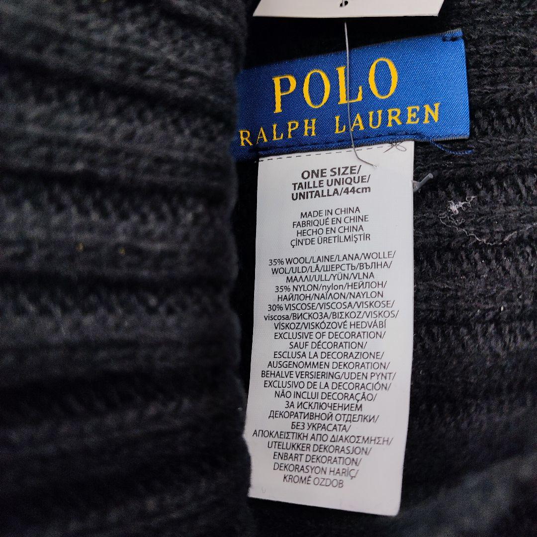 早い者勝ち 大人気 ポロ ニット帽 マフラー ブラック プレゼントにも最適