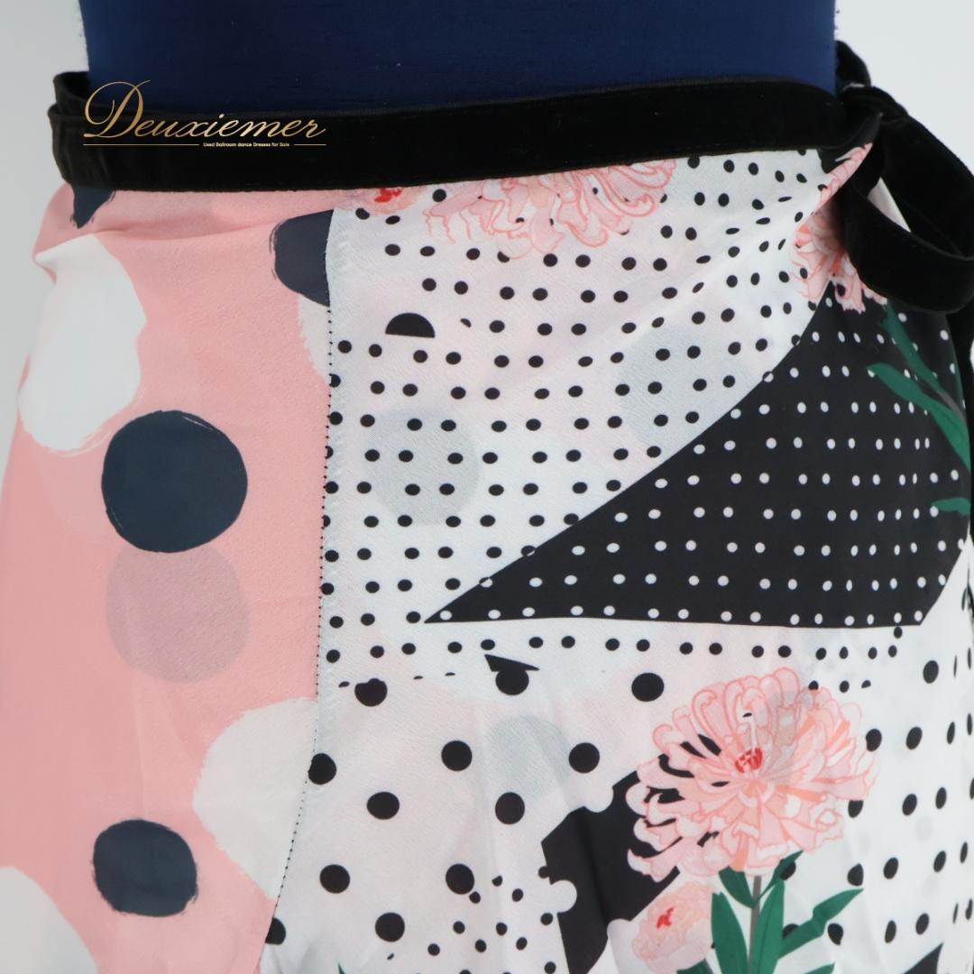 【美品 フラメンコ衣装】ブラック leirena 巻きスカート ファルダ 軽い