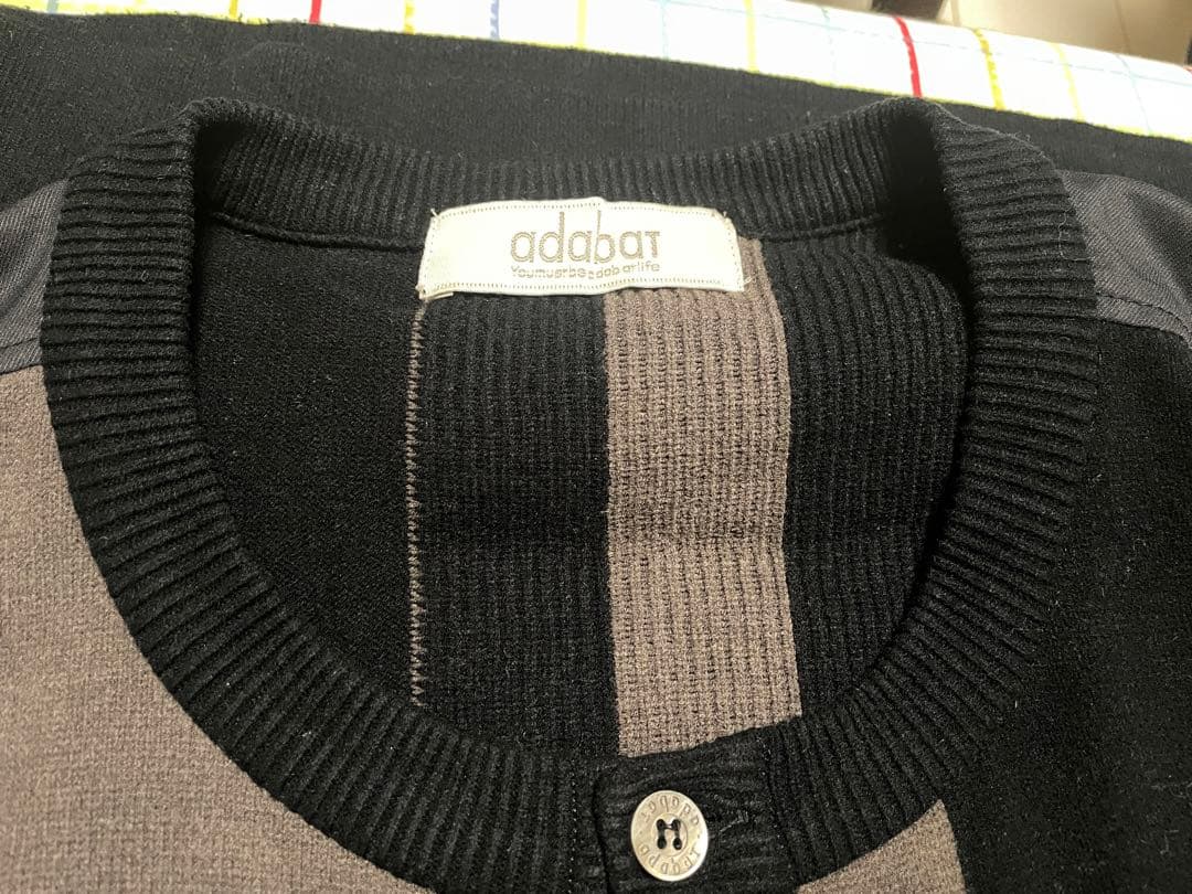 2601-06 ADABAT ノースリーブベスト 黒/グレー 美品