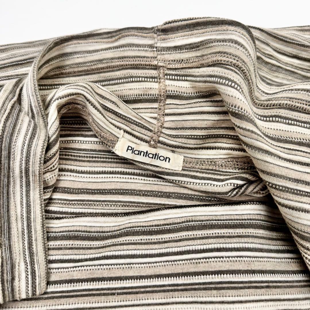 プランテーション イッセイミヤケ　日本製 ボーダー ライトコート ジャケット M