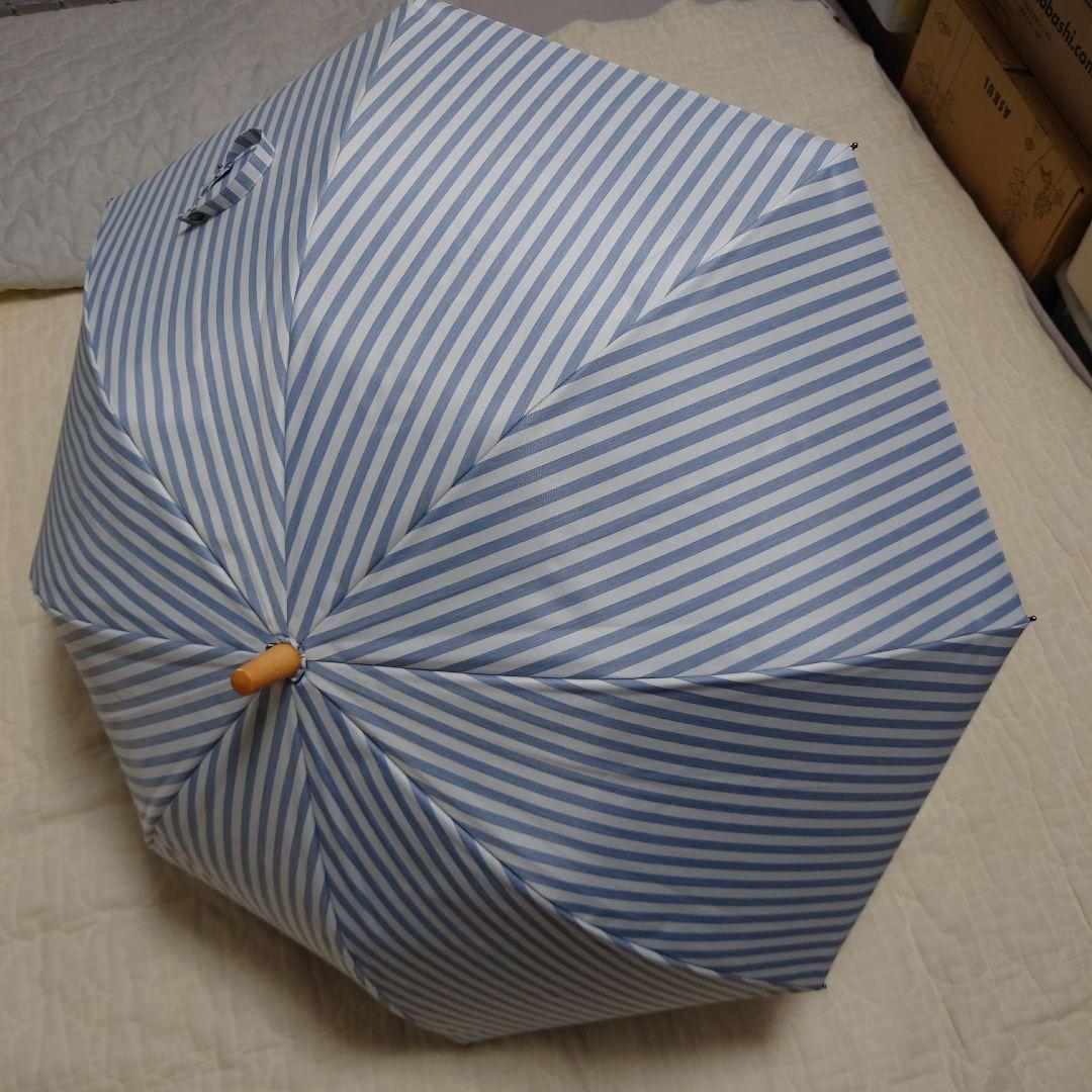 サンバリア100 長傘　Sサイズ　ブルーストライプ