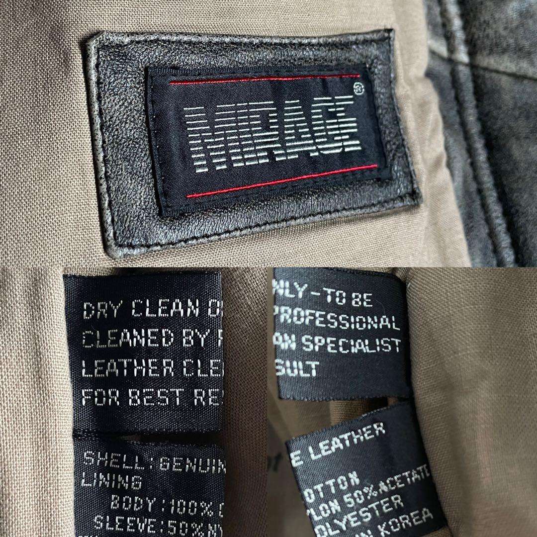 type A-2 rare“本革”gray “短丈“bomber jacket