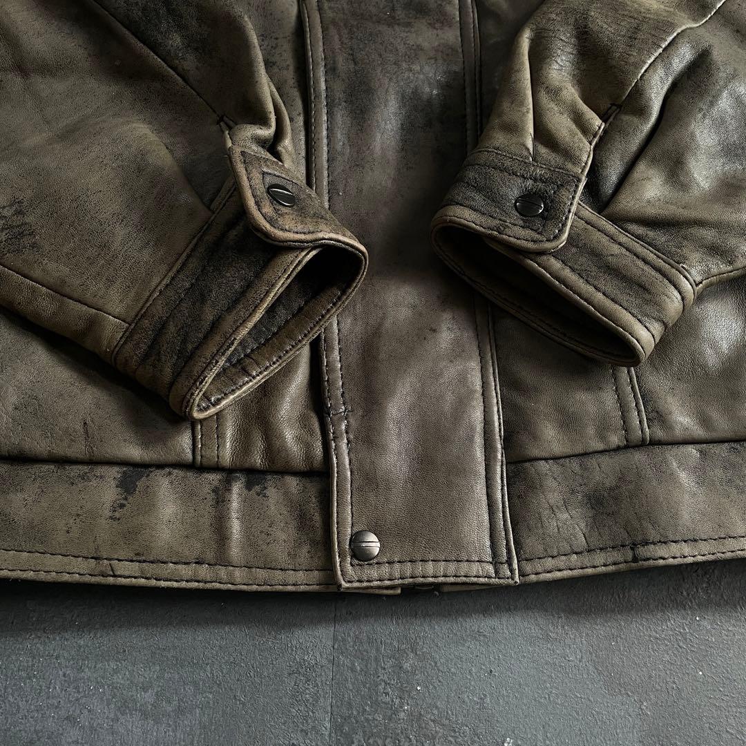 type A-2 rare“本革”gray “短丈“bomber jacket