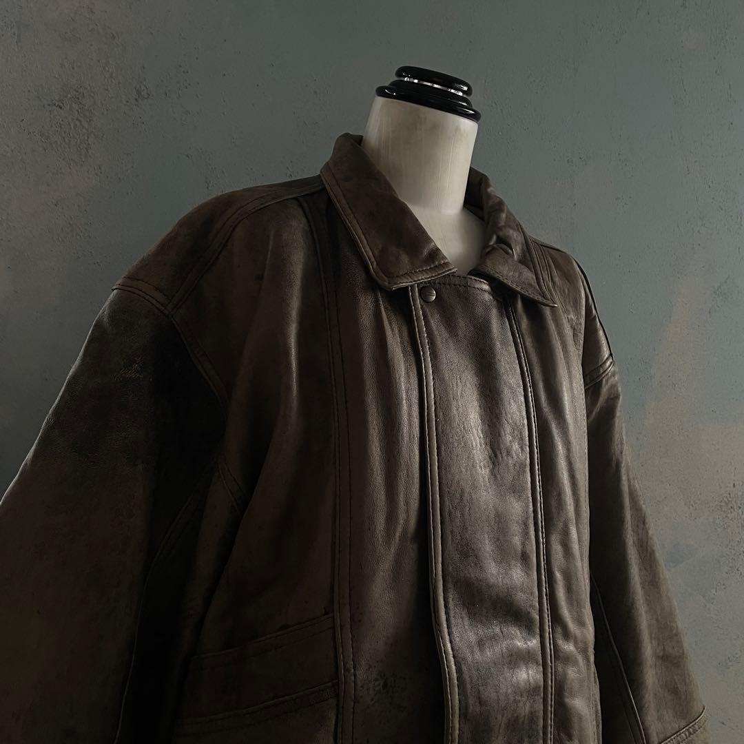 type A-2 rare“本革”gray “短丈“bomber jacket