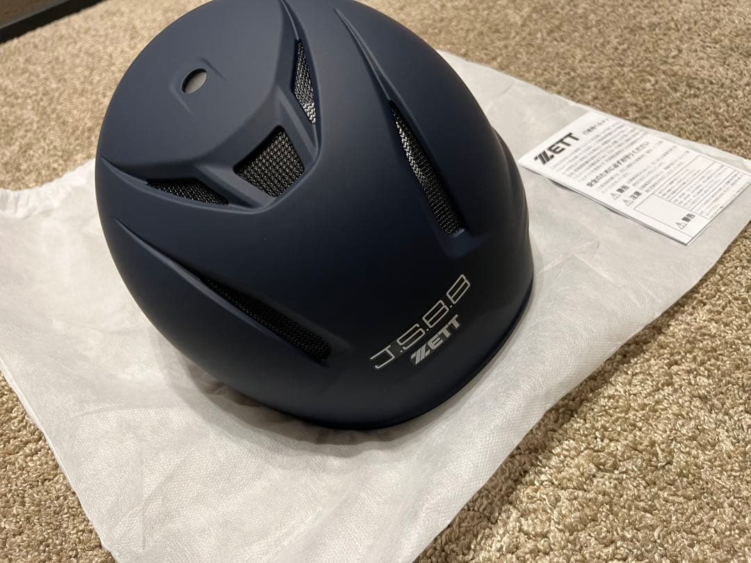 ZETT BHL308 ヘルメット つや消し マット ネイビー Lサイズ 左打者