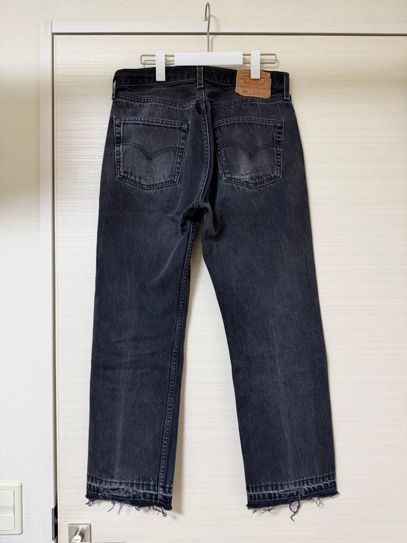 90s【Levi's】501 Black Denim Pants USA製w32