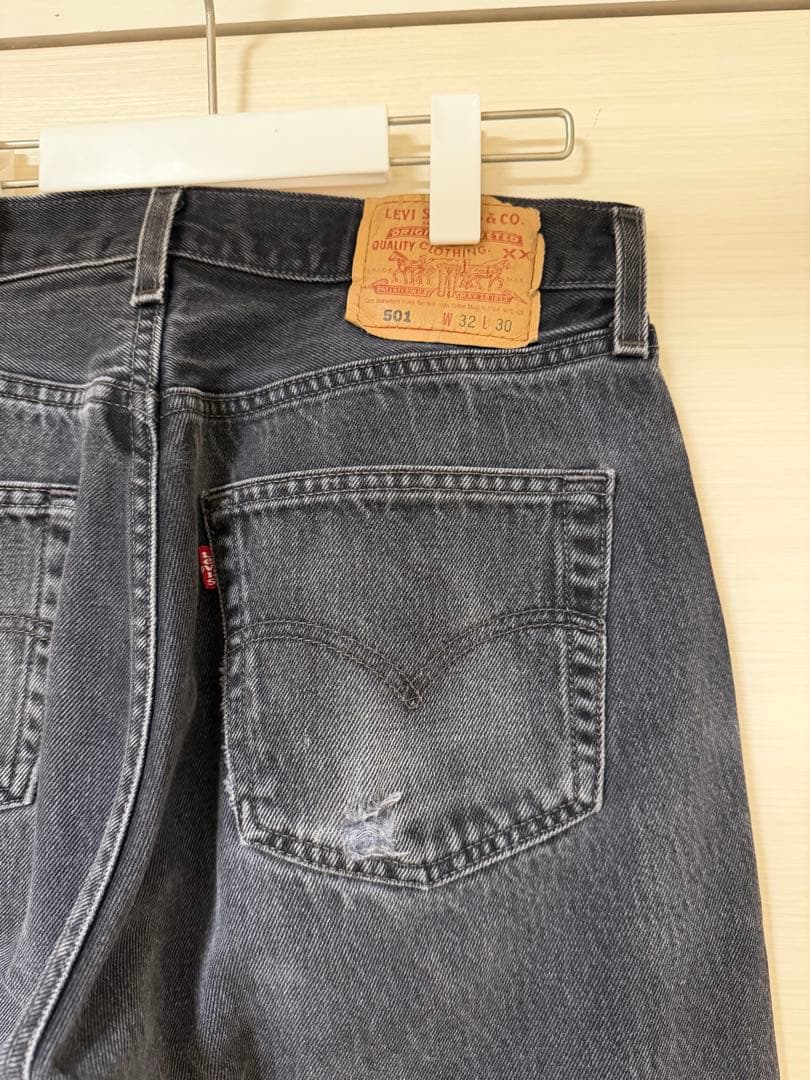 90s【Levi's】501 Black Denim Pants USA製w32