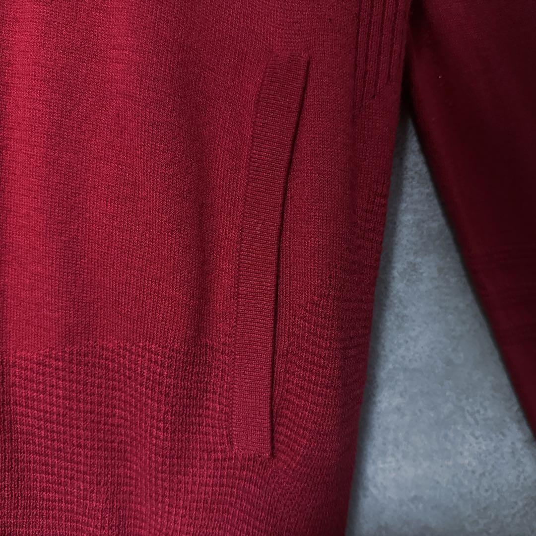 adidas golf アディダスゴルフ ジップ ニット ジャケット L レッド