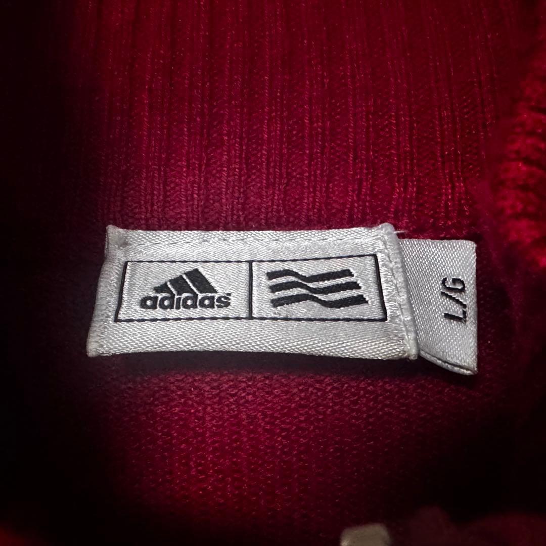 adidas golf アディダスゴルフ ジップ ニット ジャケット L レッド