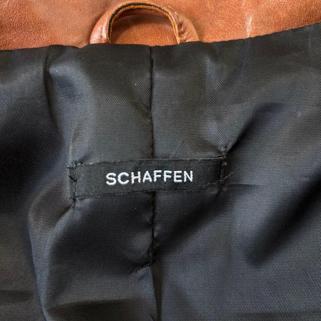 SCHAFFEN 馬革 ホースハイド レザージャケット ライダース ブラウン