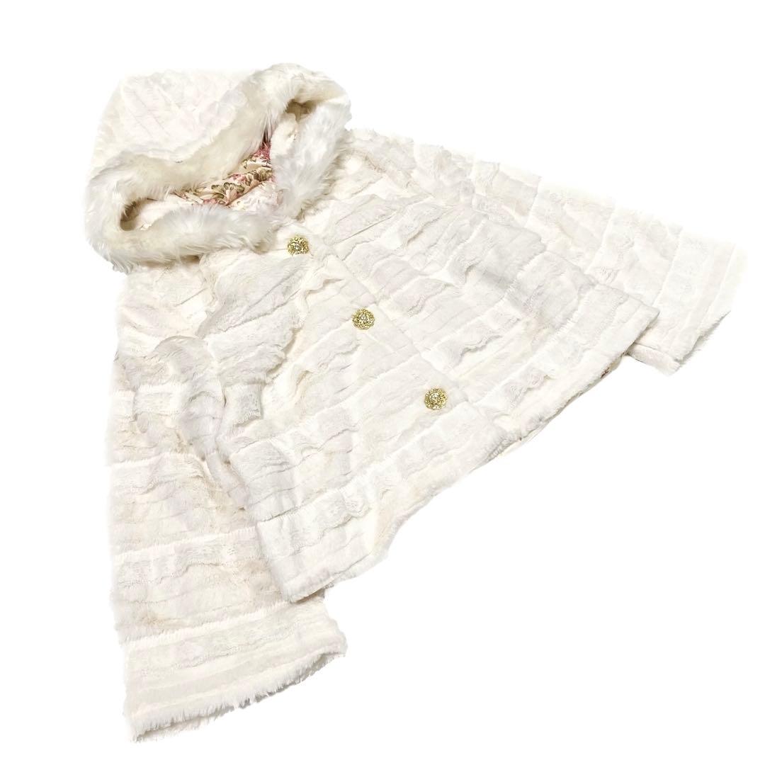 LIZ LISA　リズリサ　ショート丈コート　ファー　レース　ビジュー　FREE