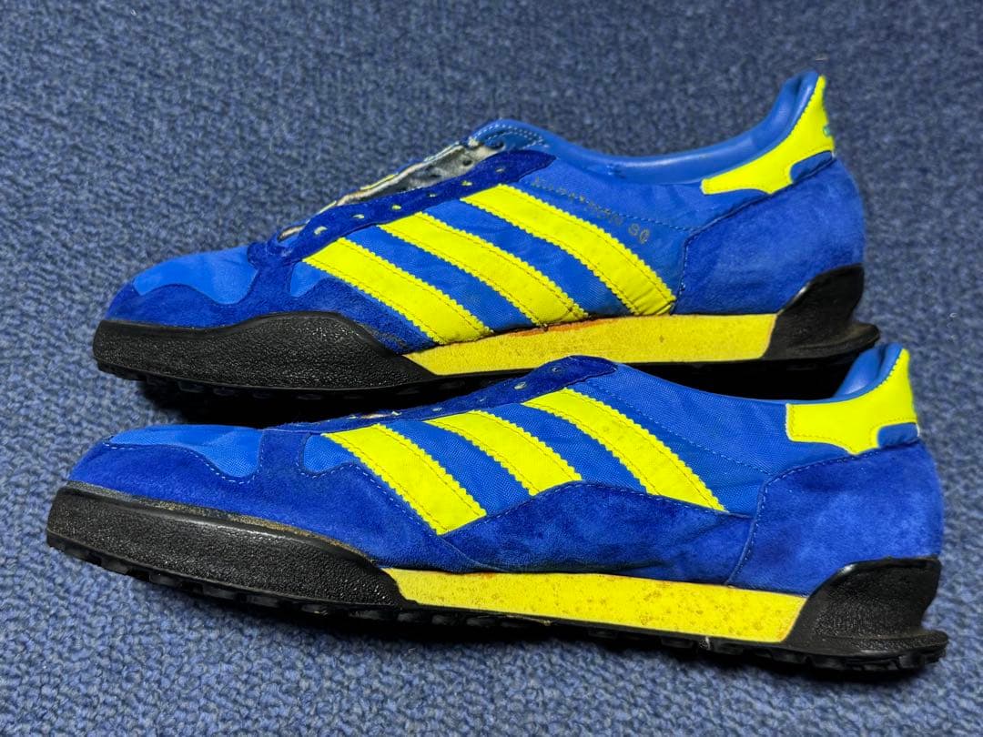 adidas 西ドイツ製1980年マラソンシューズ 青/黄 26.0cm