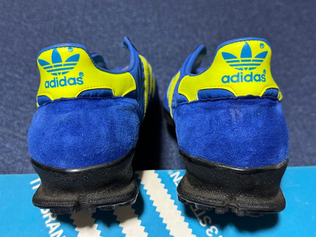 adidas 西ドイツ製1980年マラソンシューズ 青/黄 26.0cm