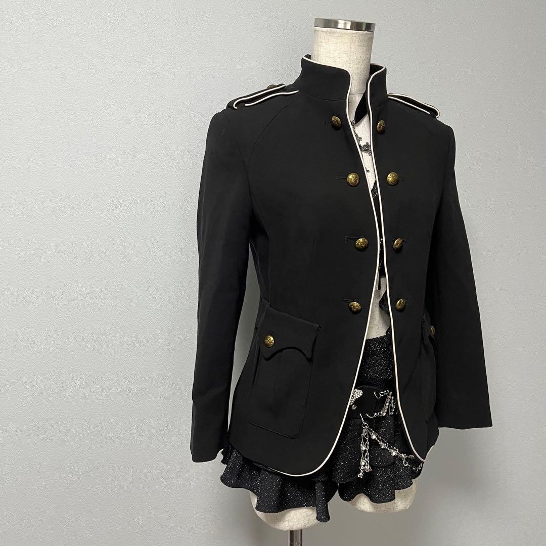 ナポレオン ジャケット ダークコア y2k 海外ガール ゴシック 退廃的 軍服風