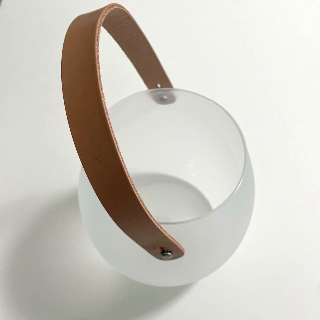 ホルムガード ポット フロスト H16cm レザーハンドル　花器 フラワーベース