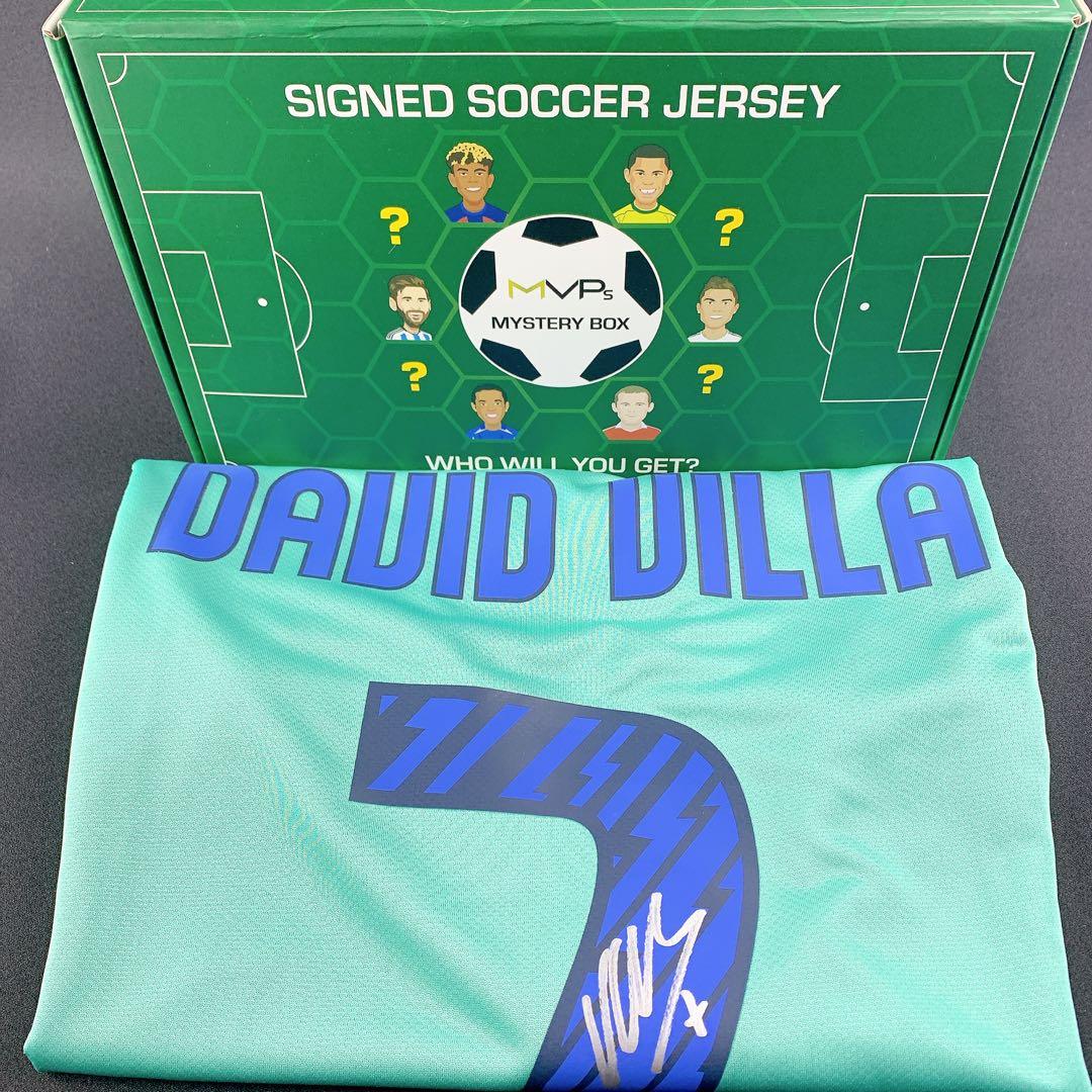 直筆サイン入りユニフォーム【ダビド・ビジャ】バルセロナ　MVPs　正規品