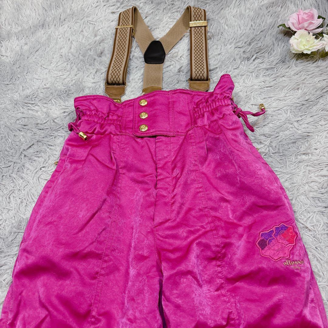 ellesse エレッセ　スキーウェア　セットアップ　レディース　ロゴ刺繍