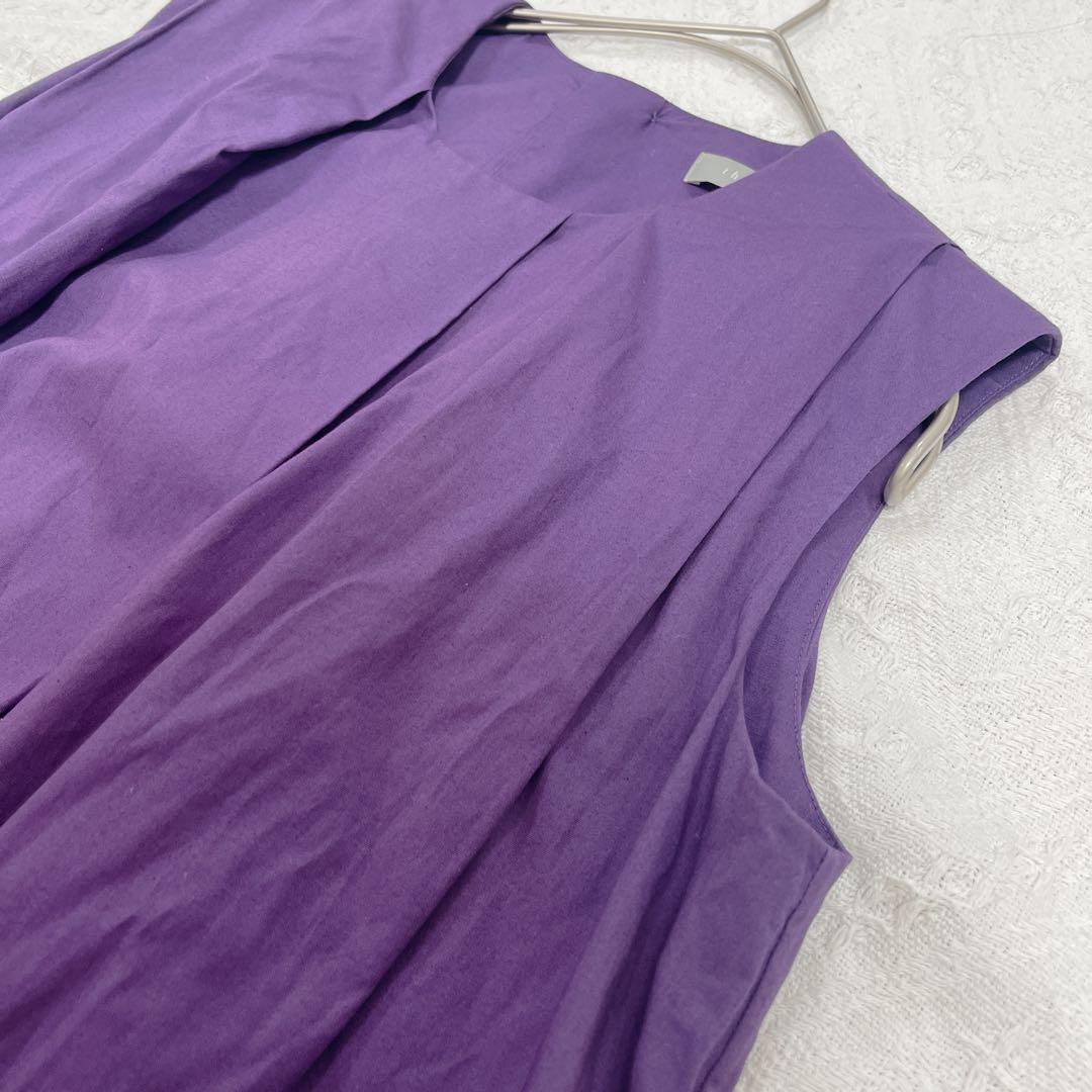 22SS⭐︎洗える⭐︎セオリーリュクス　フロントタックノースリーブワンピース　38