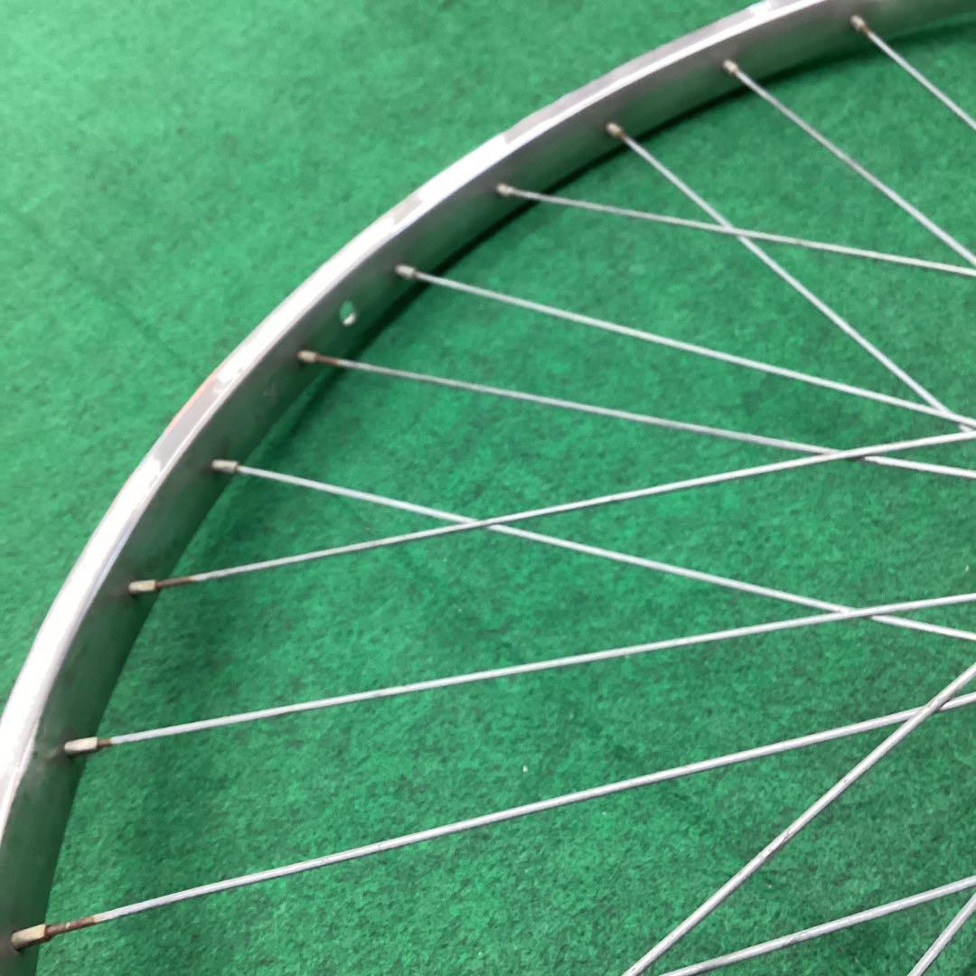 ステンレスリム　27インチ 前輪　ハブダイナモ j2端子 フロント MD11