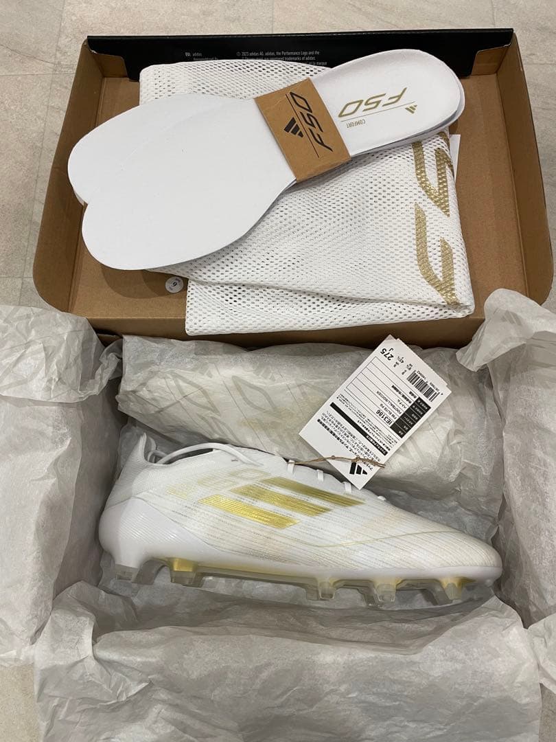 F50 ELITE FG (エリート)フットウェアホワイト ゴールド27.5cm