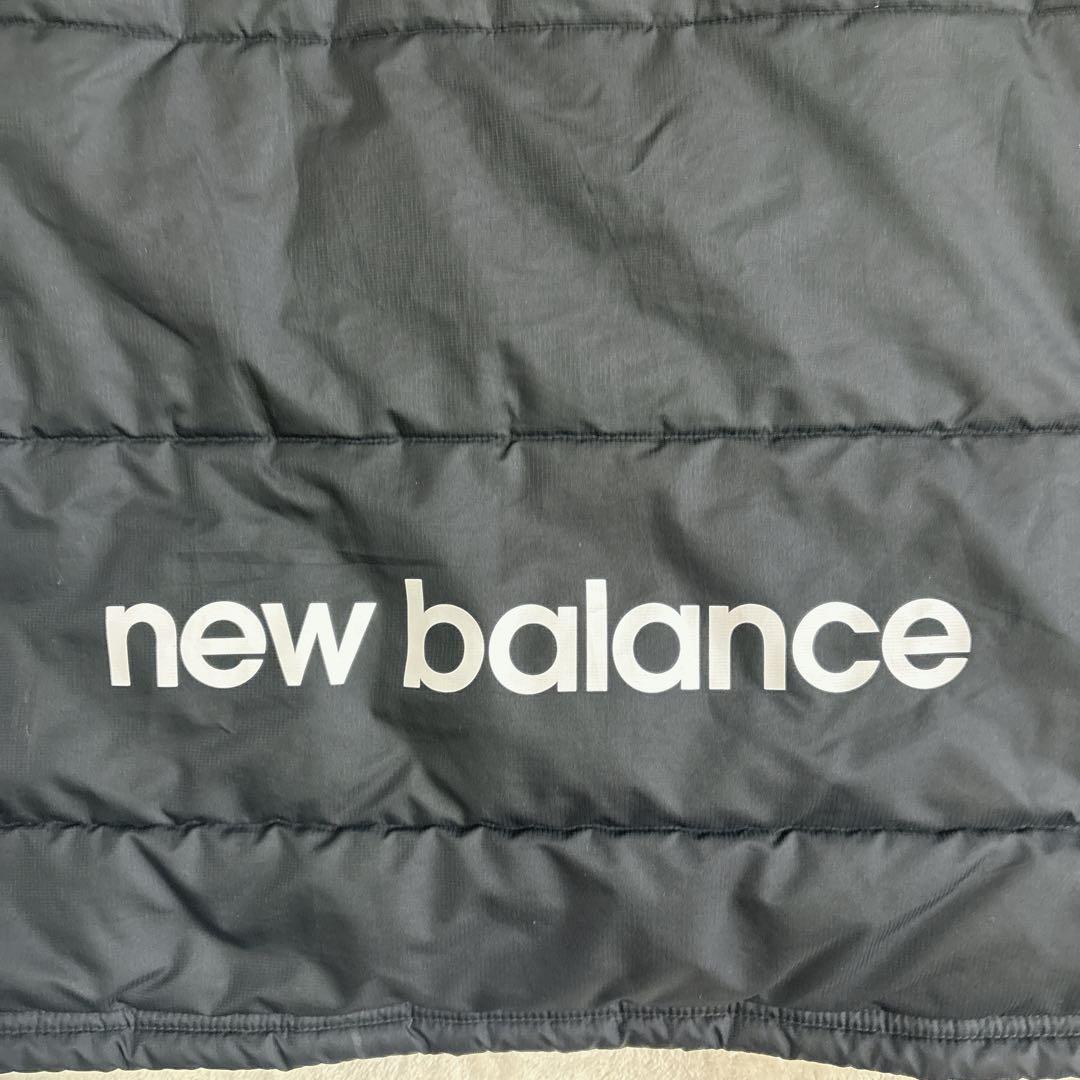 ニューバランス　フード付き　ベンチコート　ロングダウン　刺繍　XLサイズ　黒