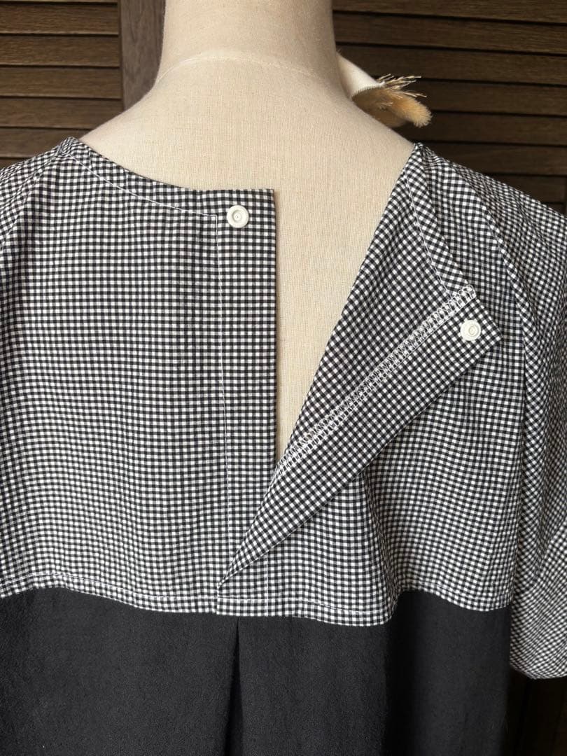 かこ　エプロン　割烹着　ハンドメイド　保育士　介護士　看護　ワンピース