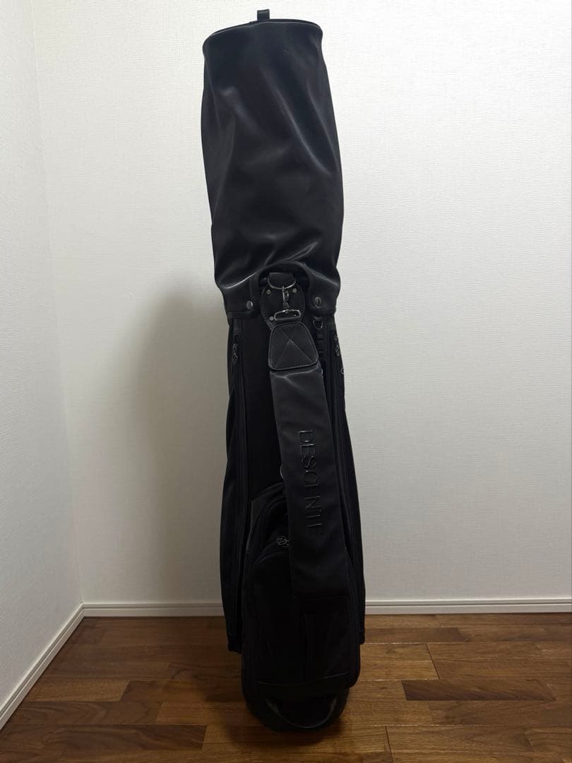 DESCENTE LUXE ゴルフバッグ 黒 合成皮革 黒　キャディバッグ