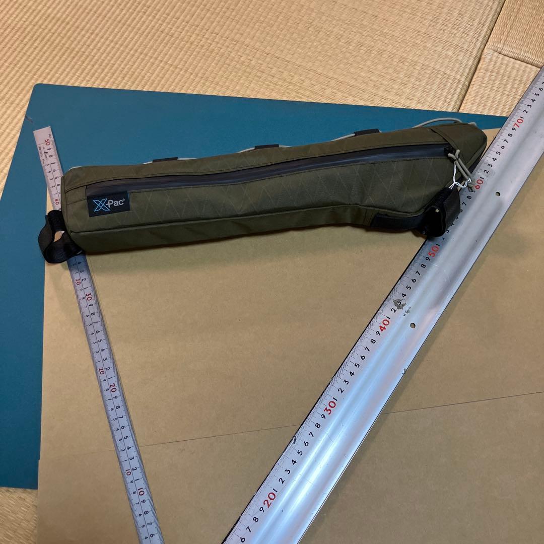 ハンドメイドフレームバッグ　X-PAC X42 オリーブ　43.8cm