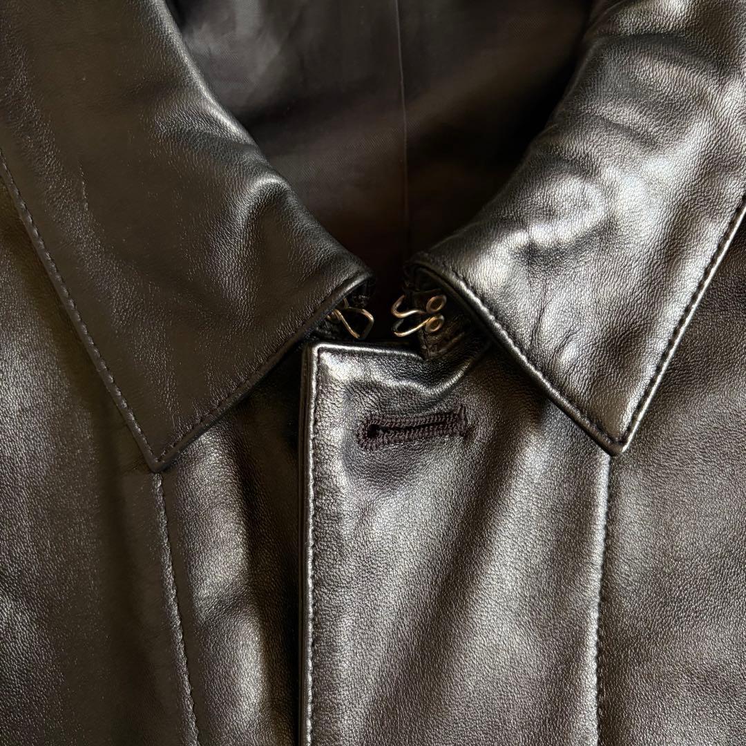 【美品】AVIREXレザーカーコート ハーフコートメンズ M ユニセックス 女性